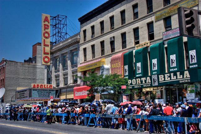 The line outside the Apollo Theater stretched for two and a half blocks